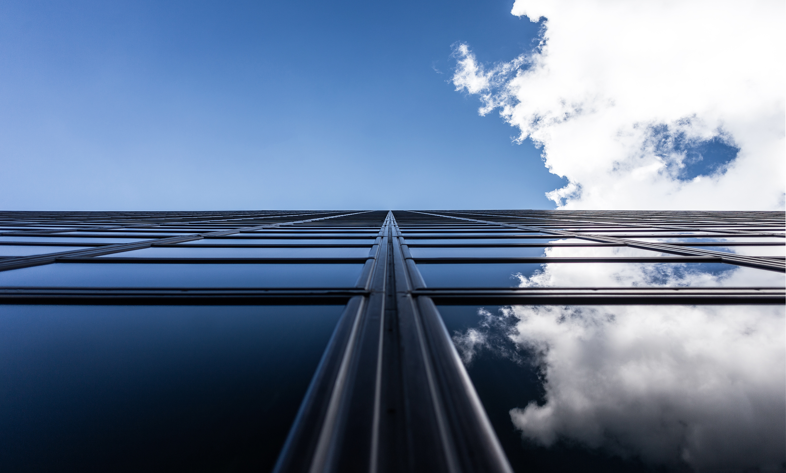 glass panels in aluminium frames