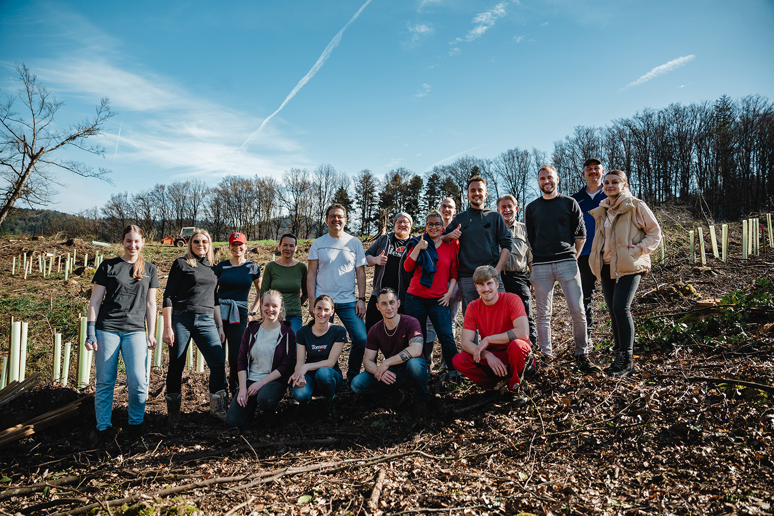 a group of people posing for a photo
