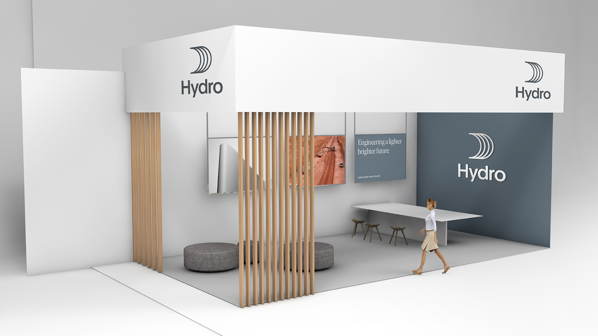 a person walking in a room