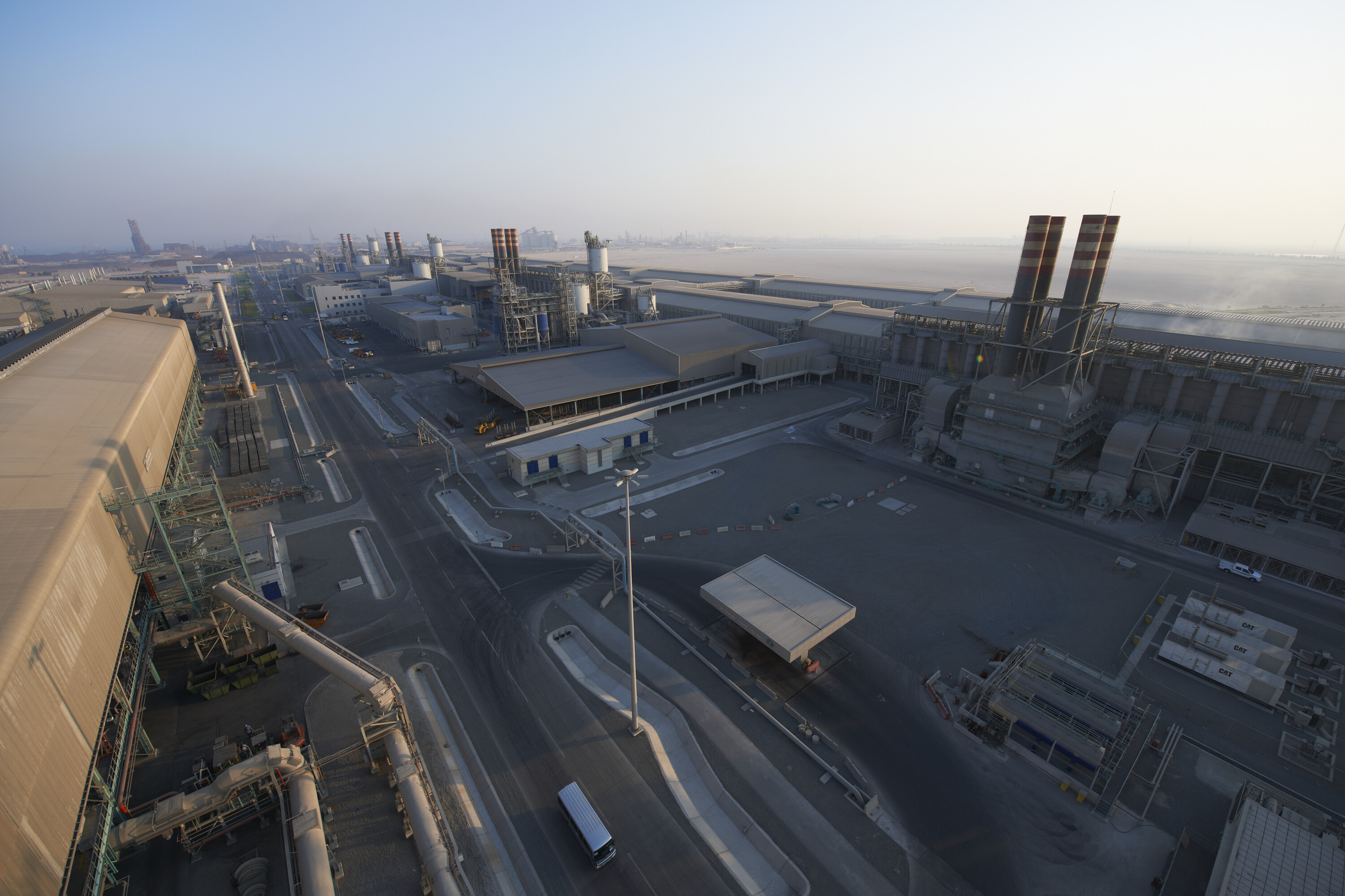 Aerial view of the Quatalum plant in Qatar