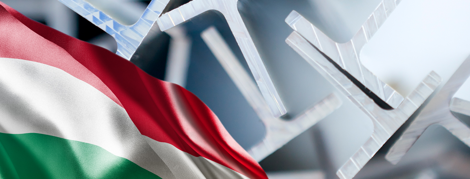 Hungarian flag and extruded profiles
