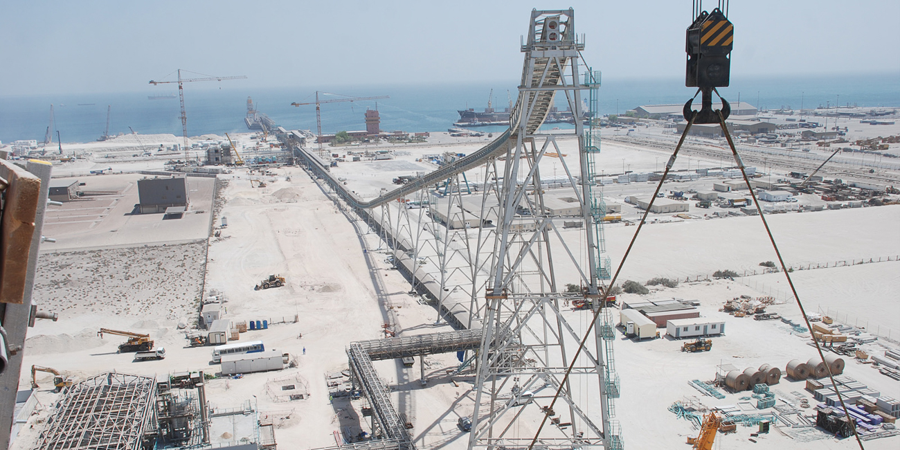 a large tower in a snowy place